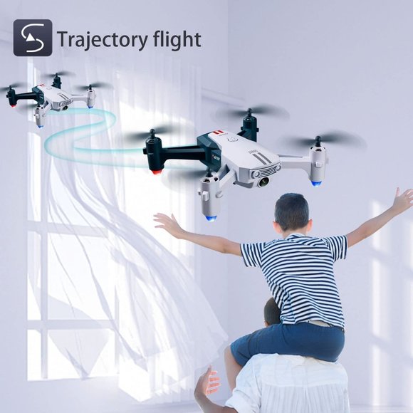 V15-1080P Wifi FPV Drone with 1080P HD Camera, Headless Mode/3D Flips, RC Quadco